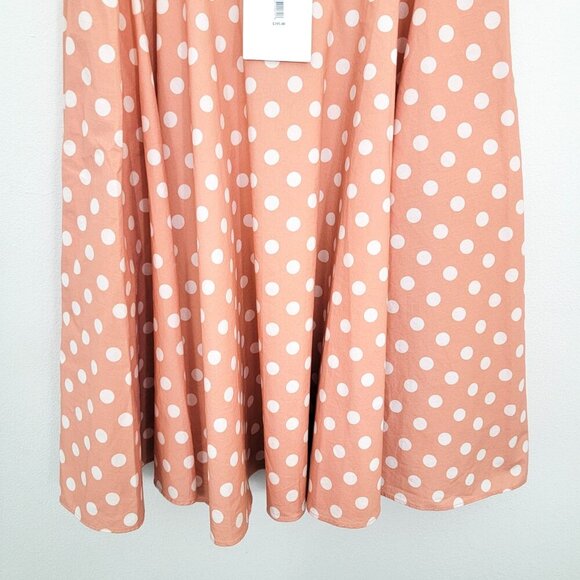 Carolina Constas Dina Mini Dress in Blush White Polka Dot Medium NWT - Picture 4 of 7